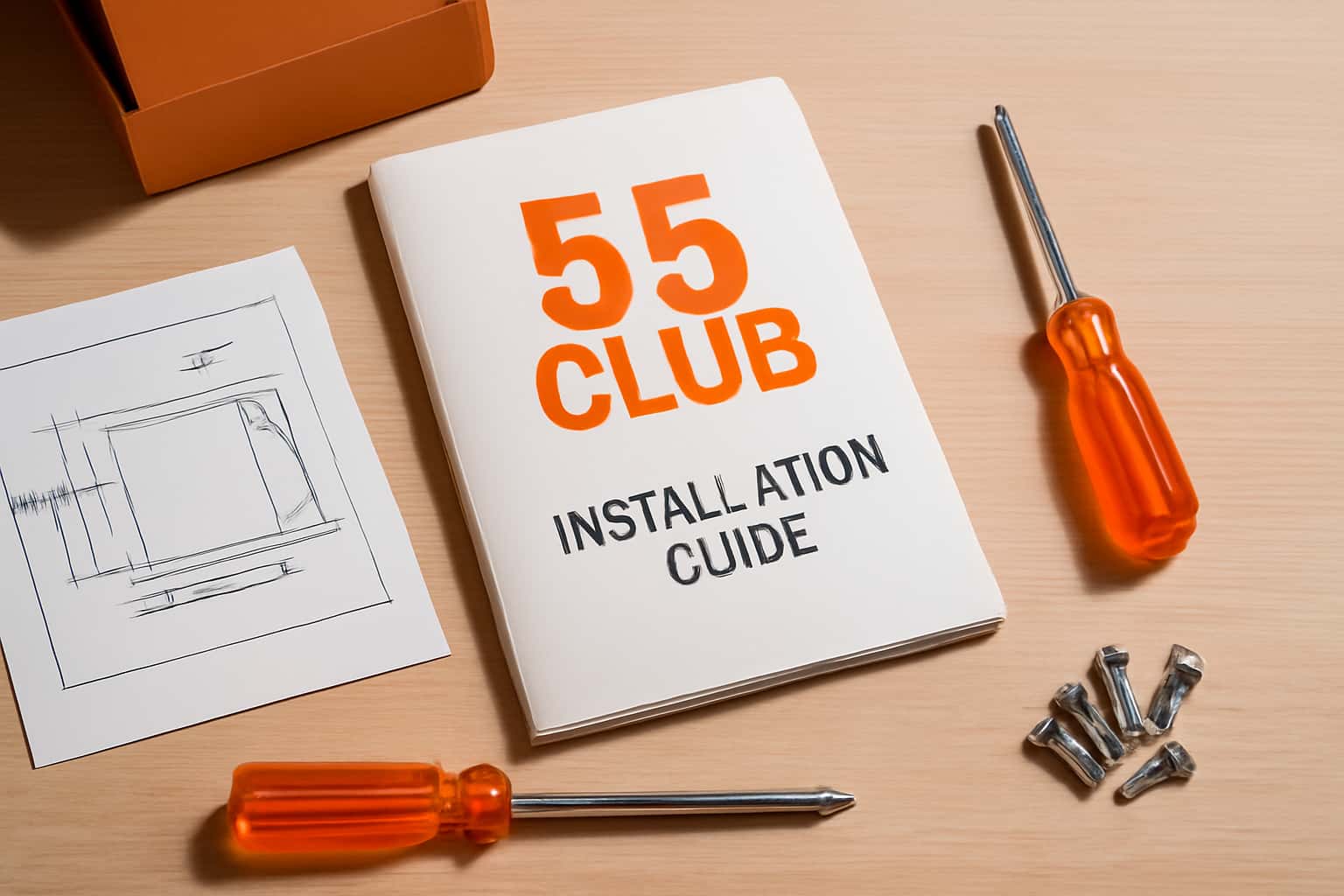 A visually engaging image showcasing the 55 Club Installation Guide in a tech-inspired setting.