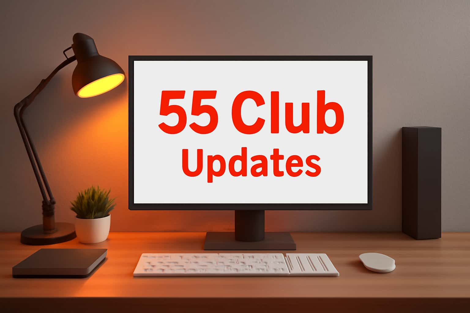 Informational scene about 55 Club Updates