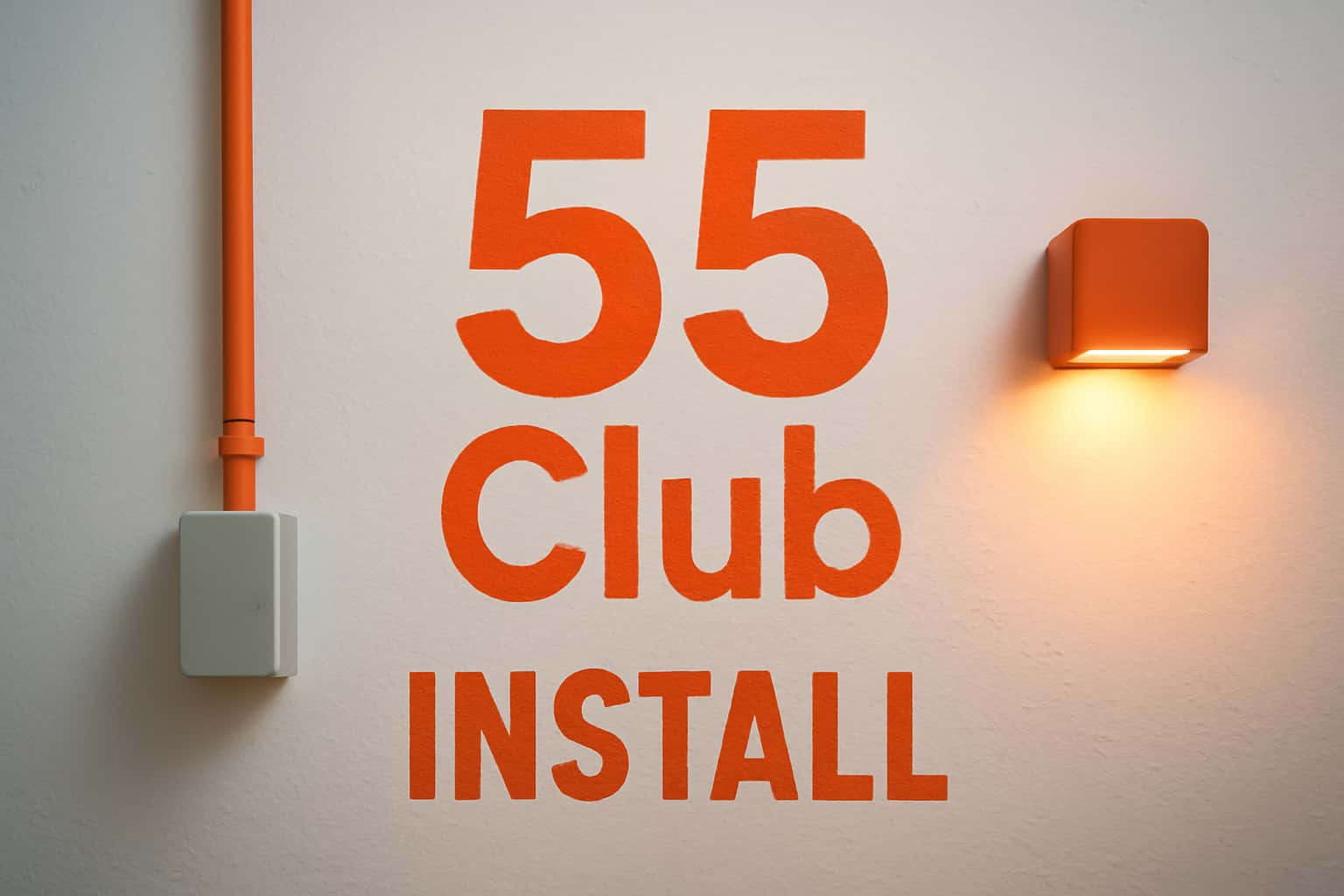 Informational graphic about installing the 55 Club app