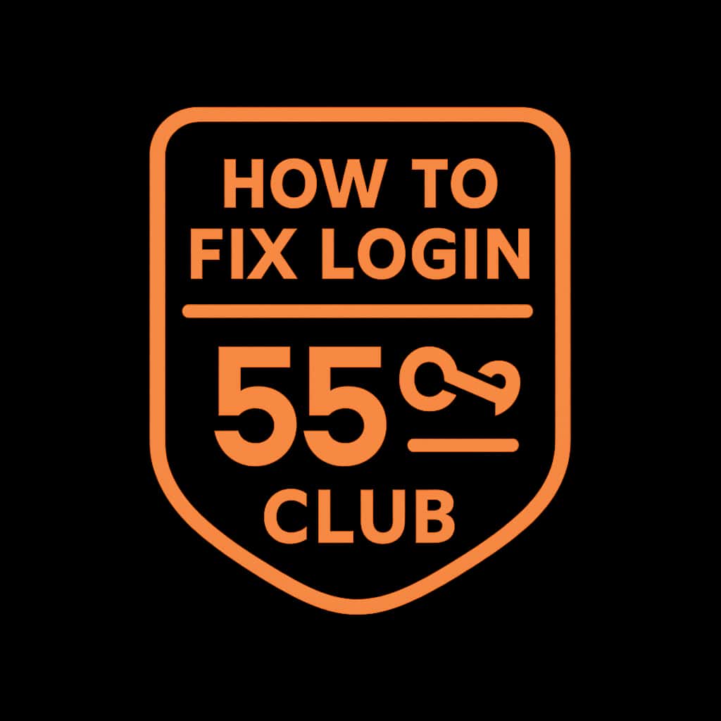 Icon depicting help guide for 55 Club login issues.