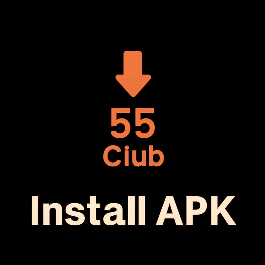 Icon representing 55 Club APK installation guide.