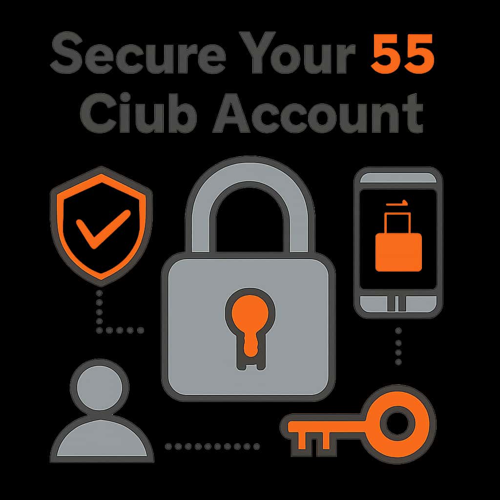 Illustration related to securing the 55 Club account.