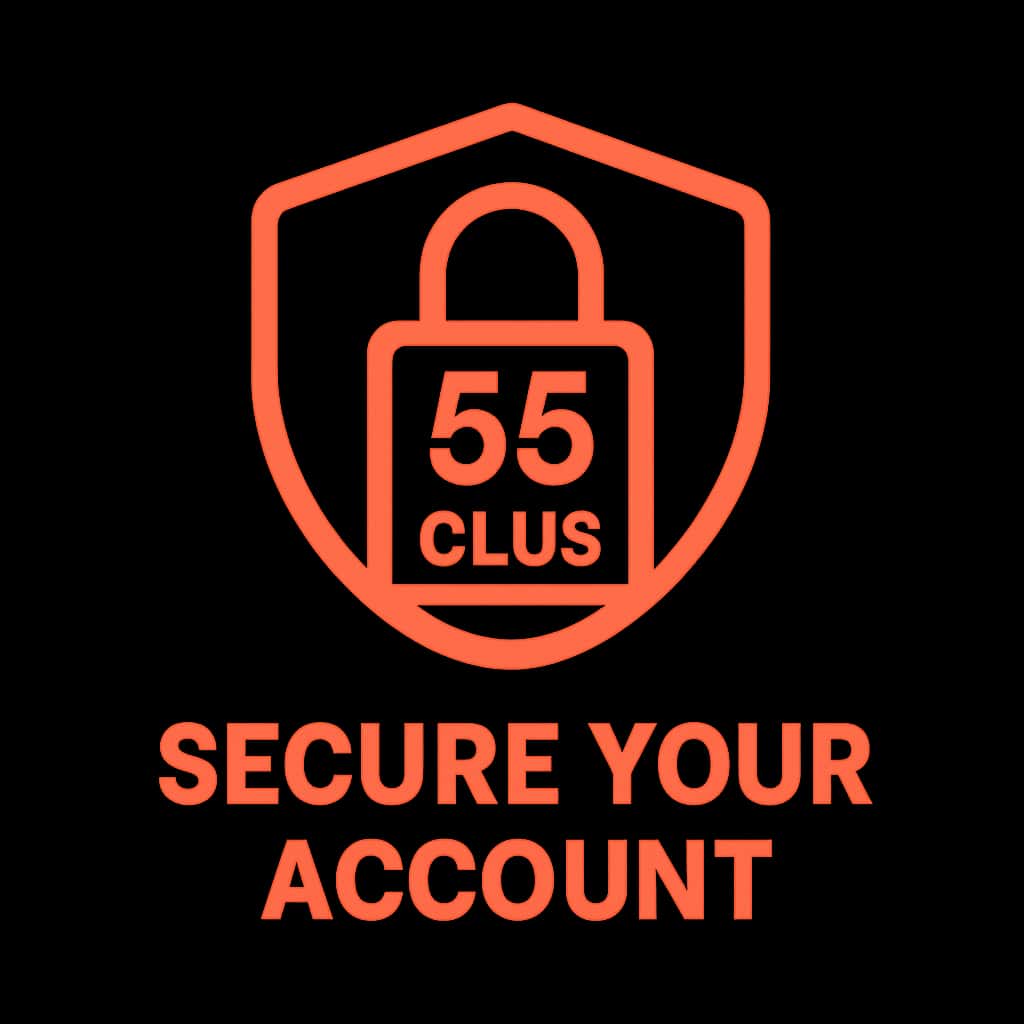 Icon representing the 55 Club account security guide.