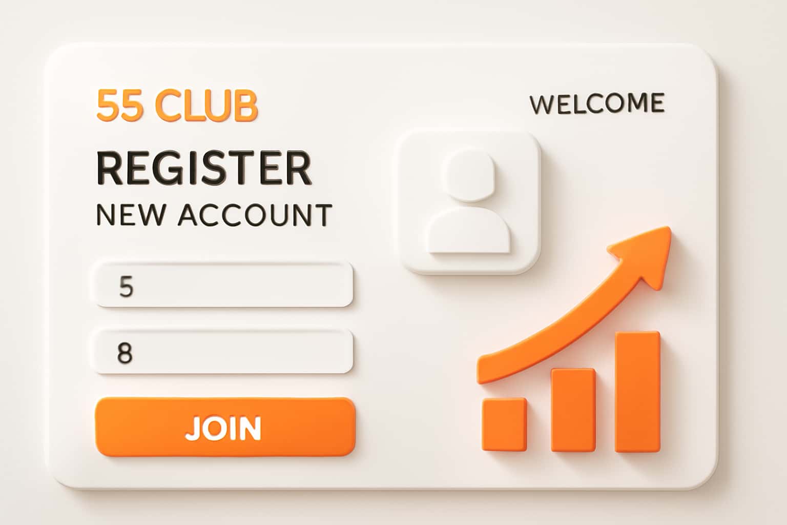 55 Club Register - New Account Interface