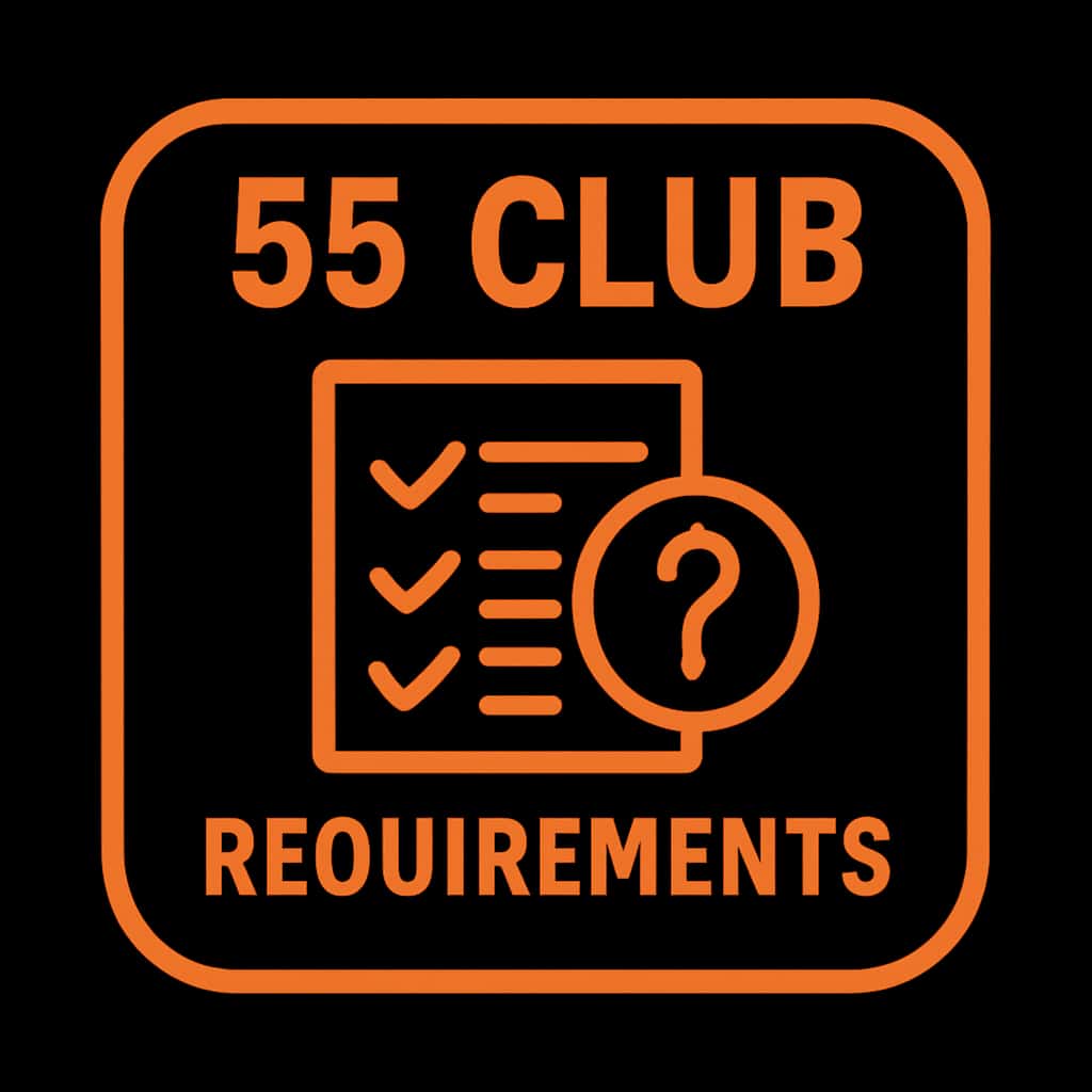 Icon depicting the essential requirements for 55 Club.